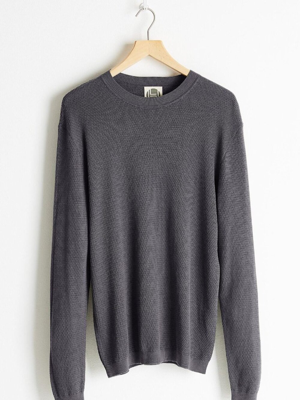 Men's Knit Crewneck Sweater Dark Grey (MYK-002) - Picture 5 of 5